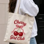 cherry-girl-club-tote-bag-mockup-04 Cherry Girl Club tote styled outfit - cute everyday bag Canada