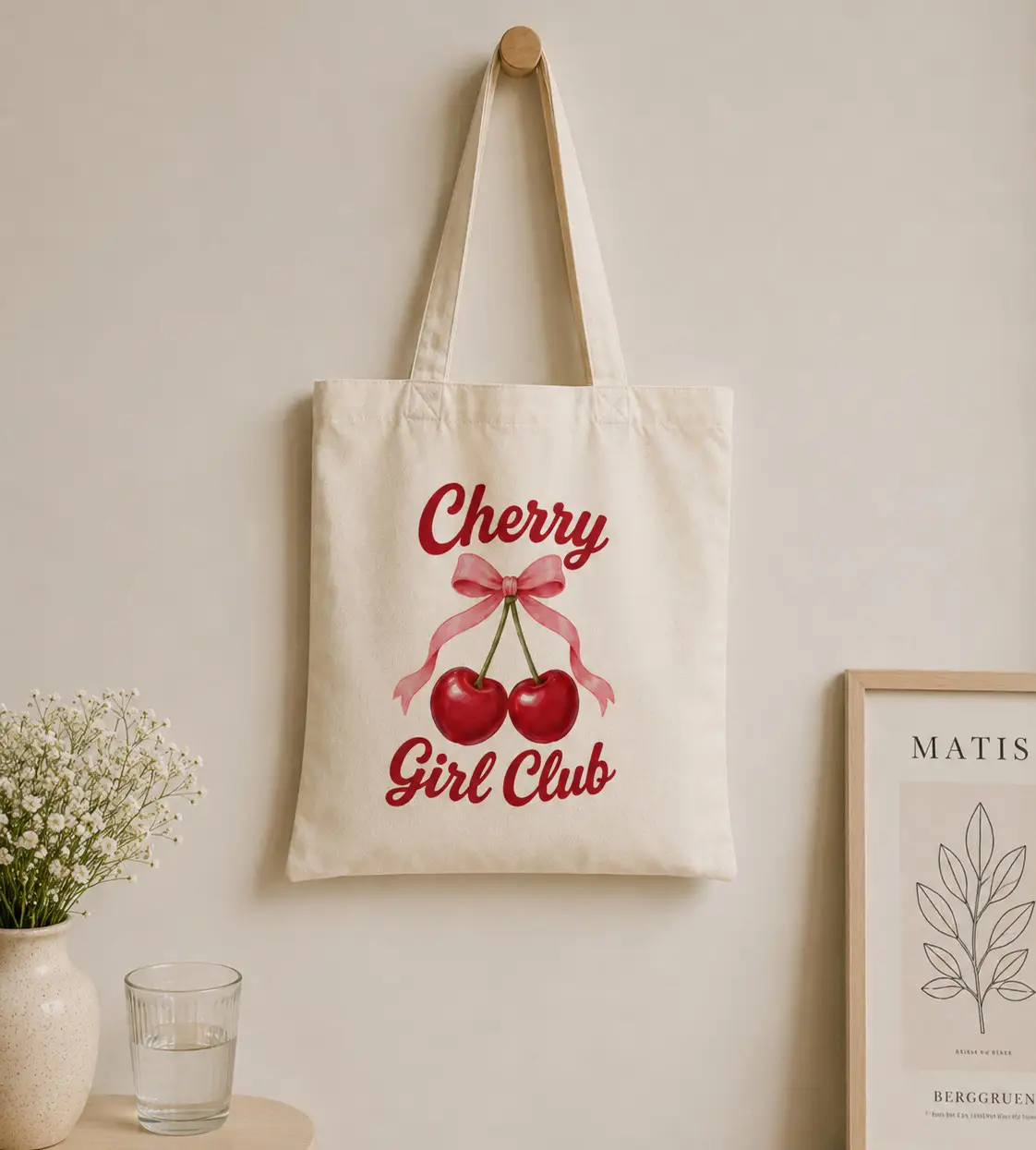 cherry-girl-club-tote-bag-mockup-11 Cherry Girl Club canvas tote - custom printed in North York Toronto