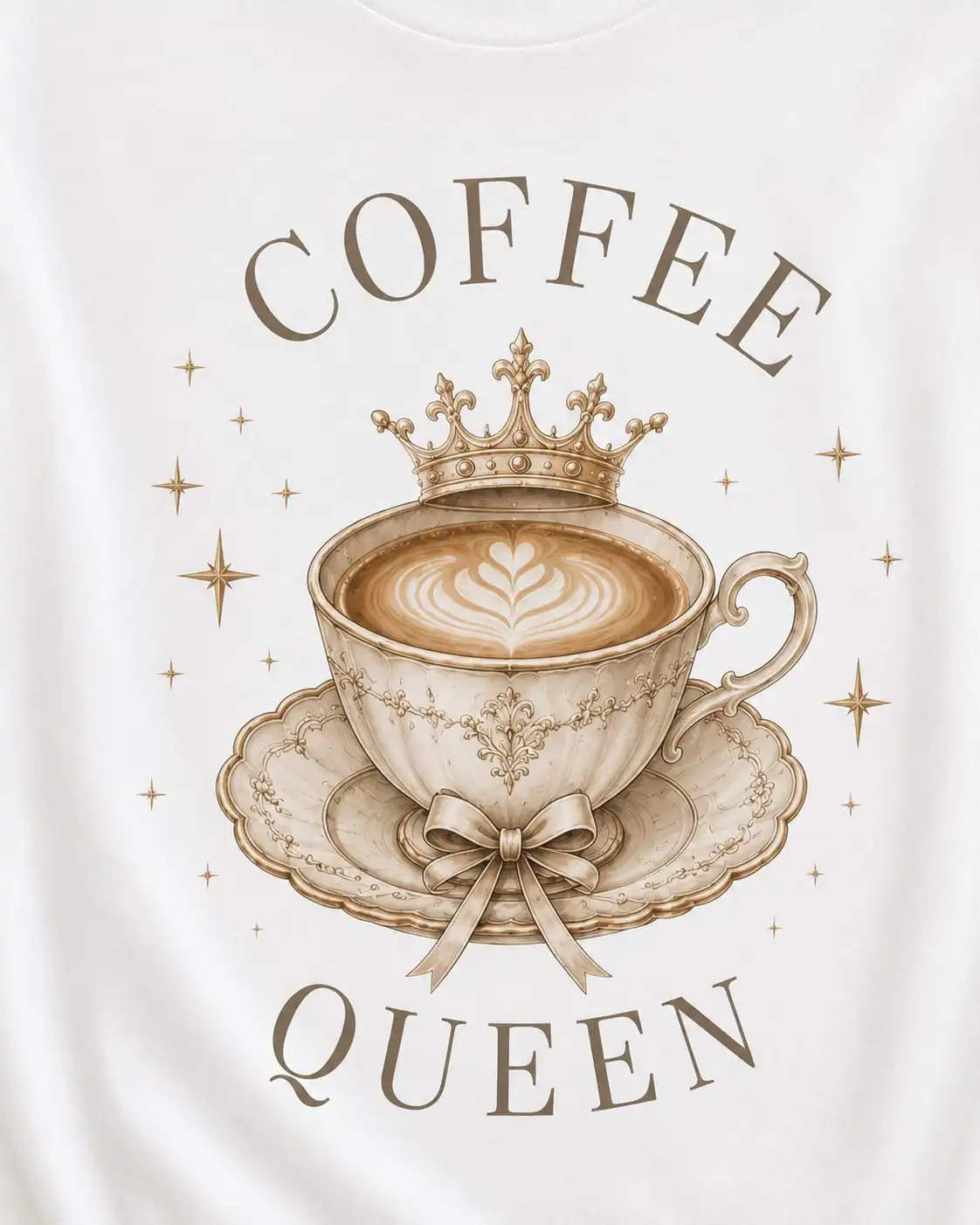 Coffee Queen t-shirt styled photo - barista gift idea Canad