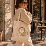 latte-coffee-tote-bag-mockup-02 Coffee fuels everything canvas tote with latte art - printed in Toronto
