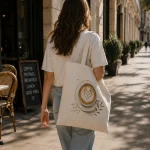 latte-coffee-tote-bag-mockup-10 Latte tote with coffee cup art - heat-pressed print on cotton canvas