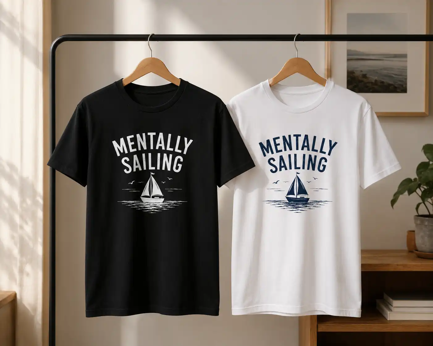 Mentally Sailing t-shirt gift idea - Father's Day nautical tee