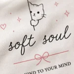 White Soft Soul t-shirt close-up with pink script lettering - PrintMyVibe GTA