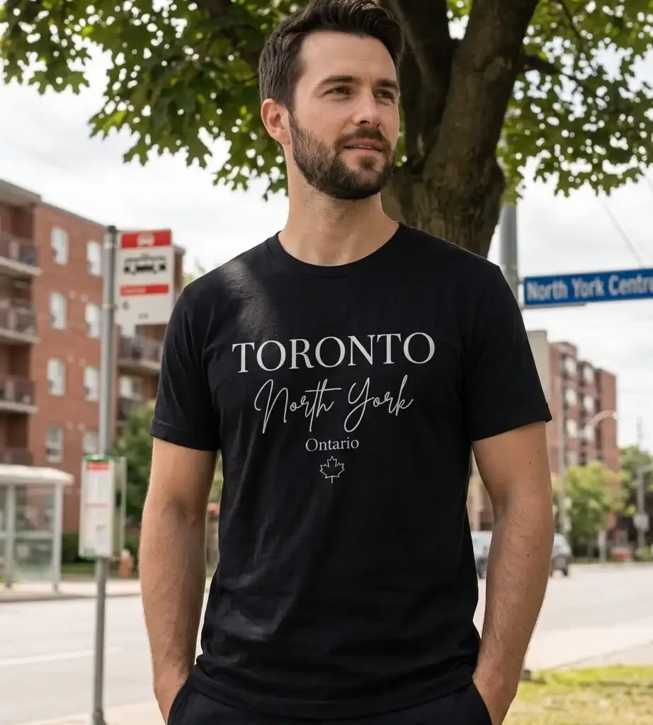 Toronto neighbourhood pride tee - souvenir black t-shirt Canada