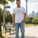 North York neighbourhood white t-shirt - elegant Toronto typography tee