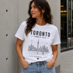 Toronto Summer 2026 skyline tee - printed in Toronto