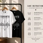 Black and White Toronto skyline t-shirts - custom printed locally