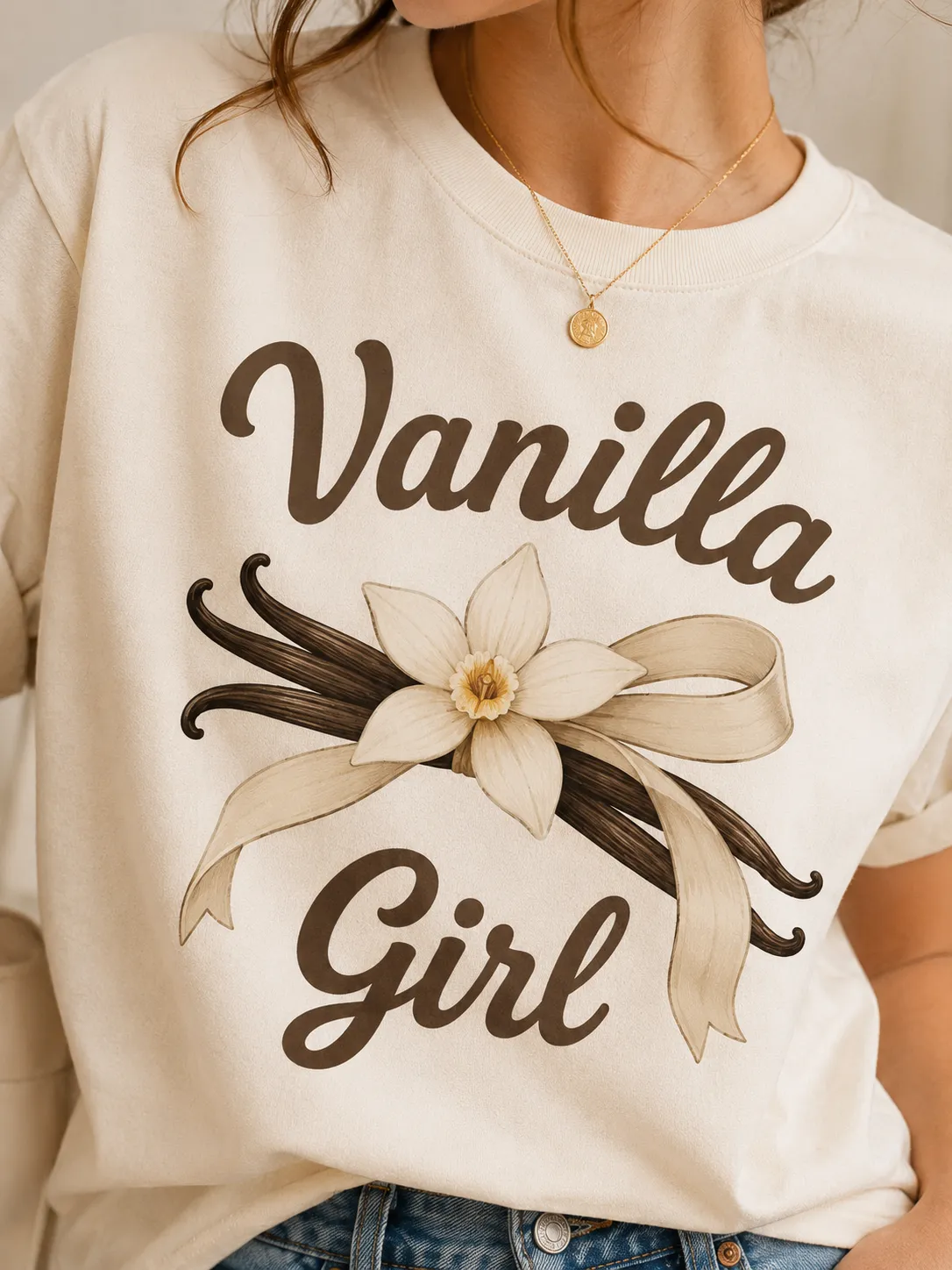 White Vanilla Girl tee outfit - clean girl aesthetic t-shirt Toronto