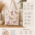 butterfly-tote-bag-mockup-08 Butterfly tote bag real photo - eco-friendly cotton canvas tote
