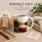 Canoe Life Mug — 11oz Wilderness Lake Ceramic Mug - product photo - PrintMyVibe Toronto