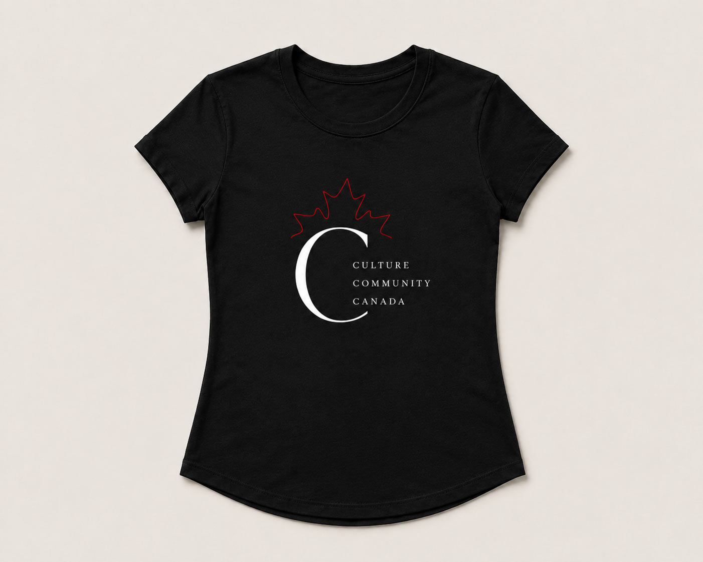 Black Culture Community Canada fitted top - maple leaf C monogram GTA
