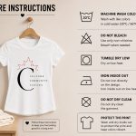 Culture Community Canada fitted top care instructions - wash cold, do not bleach
