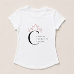 Culture Community Canada fitted tops in white and black - Canadian women's tee pair