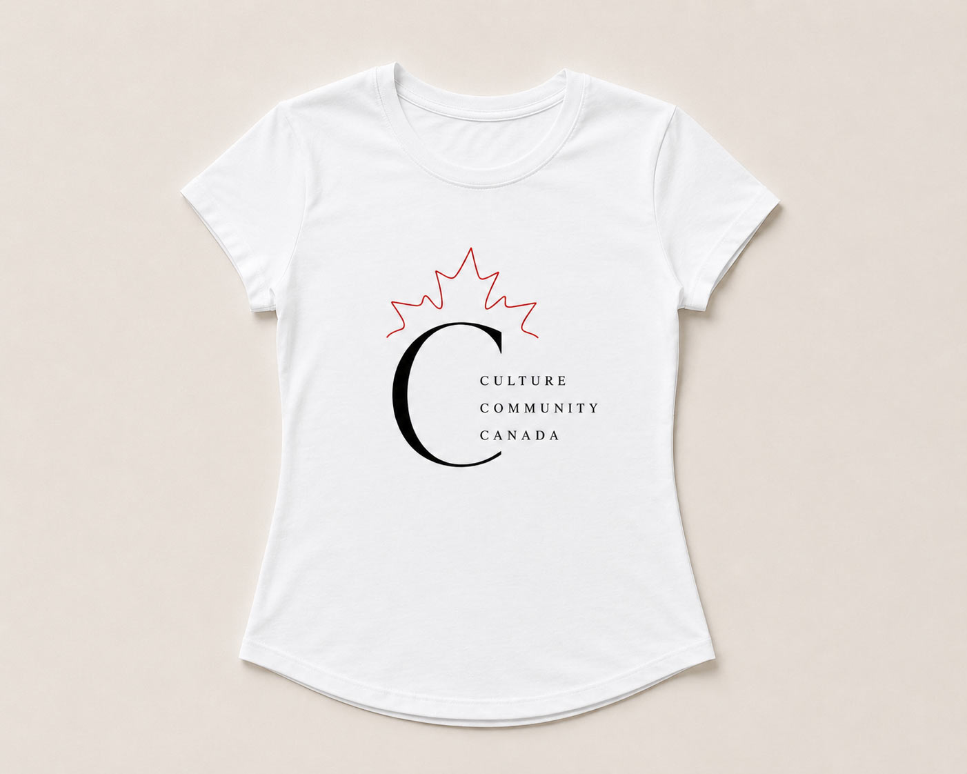 Culture Community Canada fitted tops in white and black - Canadian women's tee pair