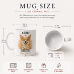Custom Dog Mug Size Guide Custom dog mug size guide - 11oz white ceramic mug dimensions, 8.2cm tall by 9.5cm diameter