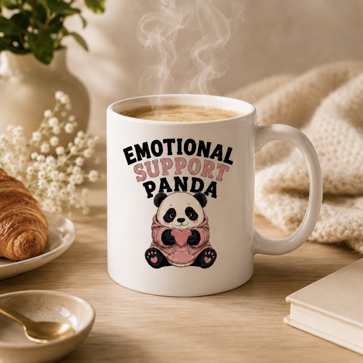 Emotional Support Panda Mug — 11oz Funny Ceramic Mug - product photo - PrintMyVibe Toronto