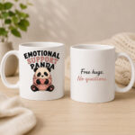 Emotional Support Panda Mug — 11oz Funny Ceramic Mug - front and back view - PrintMyVibe Toronto