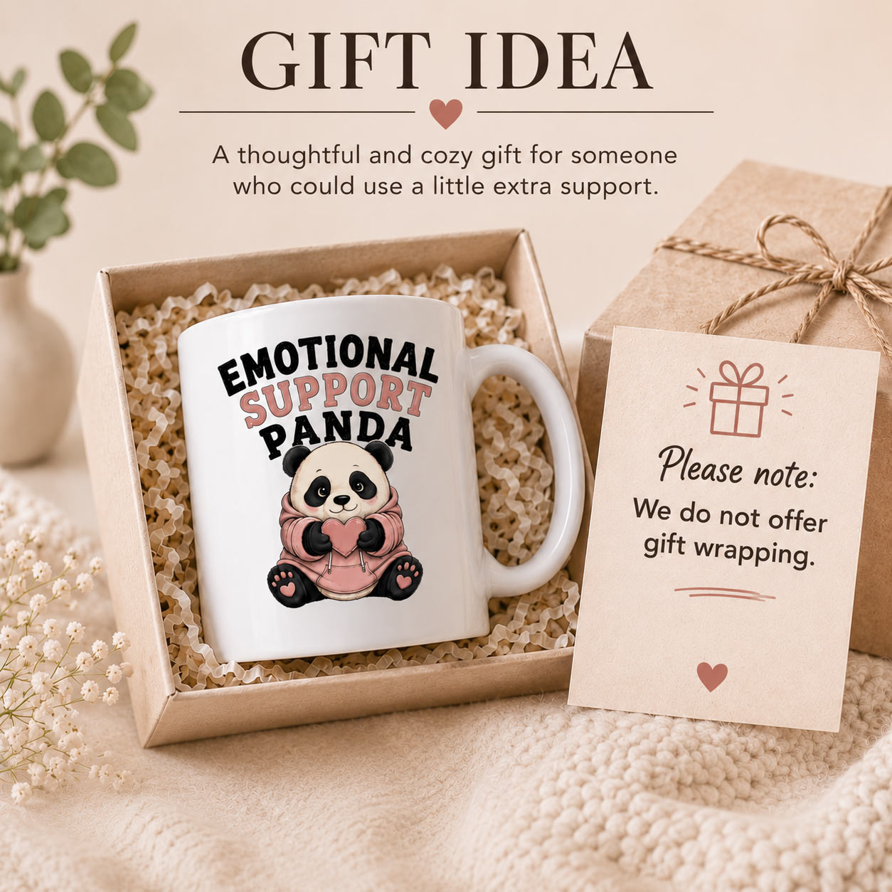 Emotional Support Panda Mug — 11oz Funny Ceramic Mug - product photo - PrintMyVibe Toronto