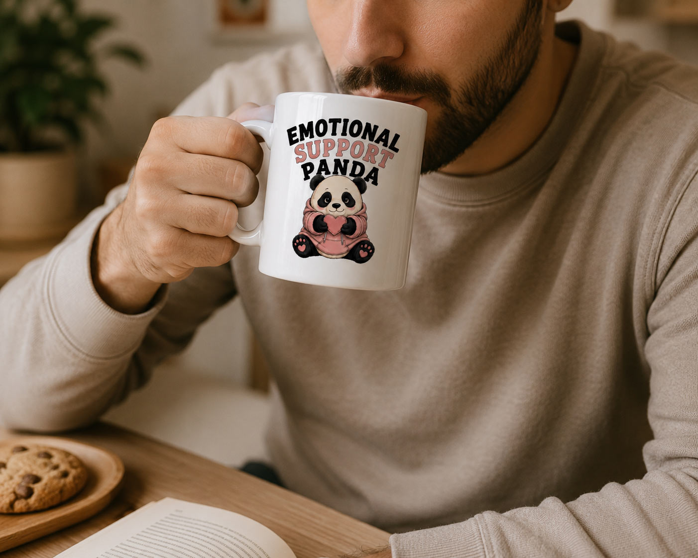 Emotional Support Panda Mug — 11oz Funny Ceramic Mug - product photo - PrintMyVibe Toronto