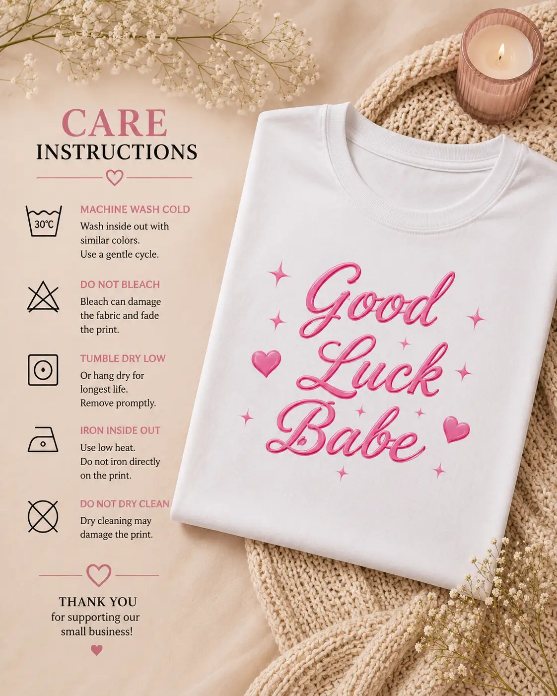 Good Luck Babe women's top as gift idea