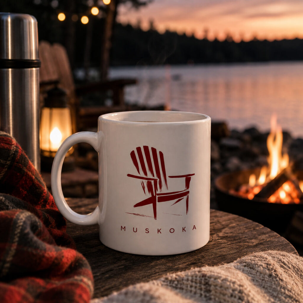 Muskoka Mug — 11oz Muskoka Chair Cottage Ceramic Mug - product photo - PrintMyVibe Toronto