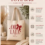 oh-la-la-paris-tote-bag-care-instructions Oh La La Paris tote bag care instructions - hand wash cold, air dry, do not bleach