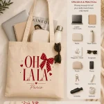 oh-la-la-paris-tote-bag-what-fits-inside Oh La La Paris canvas tote what-fits-inside guide - holds everyday essentials