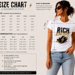 Rich Energy women's top size chart - fitted sizes S to XXL