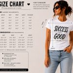 Success Looks Good On Me women's top size chart - fitted sizes S to XXL