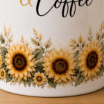Sunshine & Coffee Mug — 11oz Sunflower Ceramic Mug - product photo - PrintMyVibe Toronto
