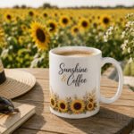 Sunshine & Coffee Mug — 11oz Sunflower Ceramic Mug - product photo - PrintMyVibe Toronto