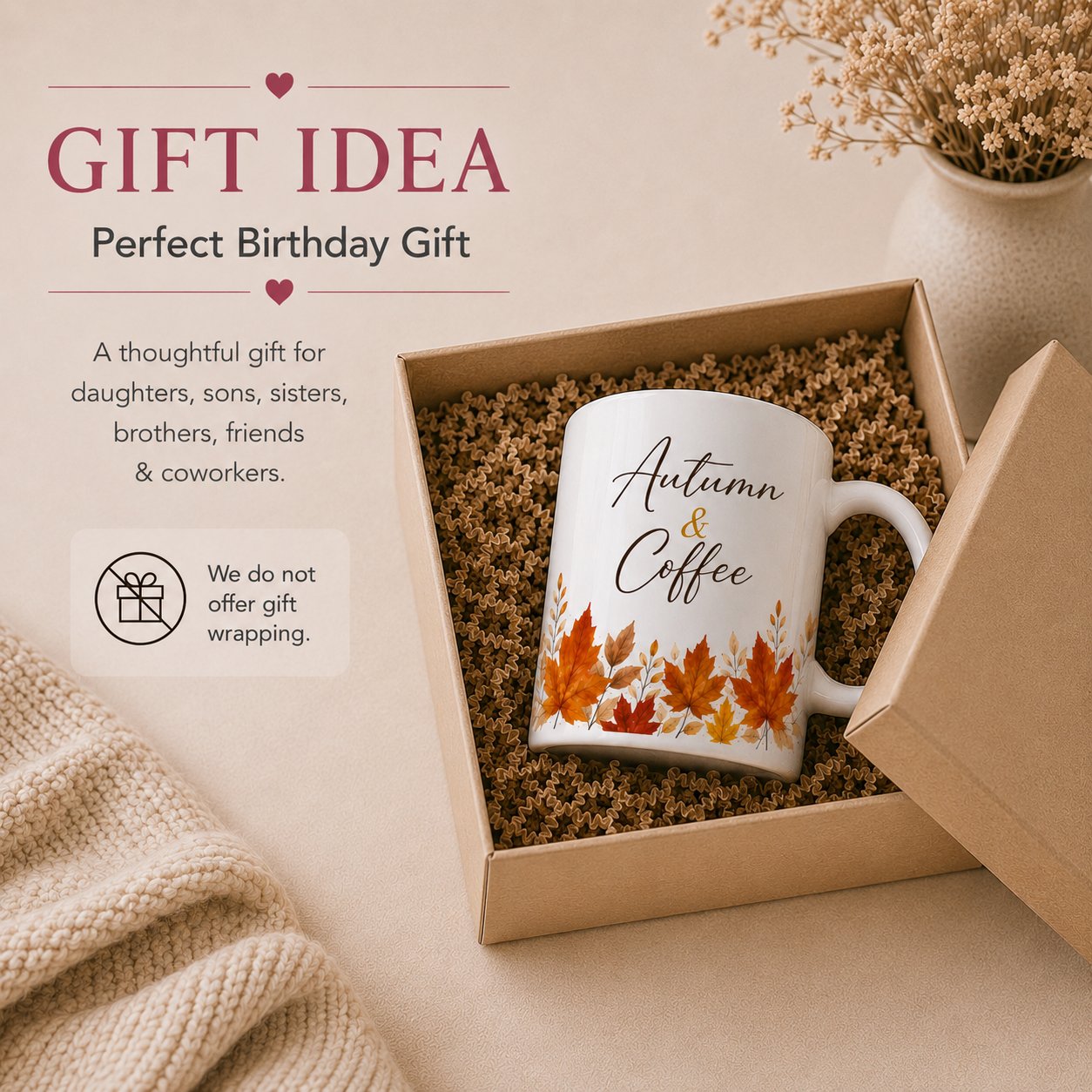 autumn-and-coffee-mug-gift-box Autumn & Coffee mug packed in a kraft gift box - fall birthday gift idea Toronto