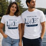 Escape To The Lakes T-Shirt — Unisex Outdoor Lake Life Tee - product photo - PrintMyVibe Toronto