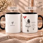 Better Together personalized mug front and back - Sophia heart balloon design - PrintMyVibe Toronto