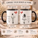 Better Together mug personalization guide - choose boy or girl design and enter your name