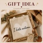 I Hate Autumn tote in a gift box with ribbon - funny fall gift idea Toronto