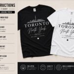 Toronto North York t-shirt care instructions - machine wash cold, tumble dry low, iron inside out