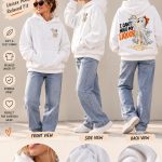 I Can't Hold My Liquor hoodie fit and styling guide - front, side and back views with fabric details