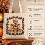 Tote bag care instructions - machine wash cold, do not bleach, hang to dry, iron on low inside out